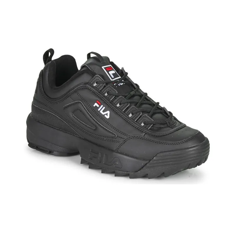 FILA Disruptor Anti Slip Wear Resistant Low Top Casual Shoes Men's Black-7
