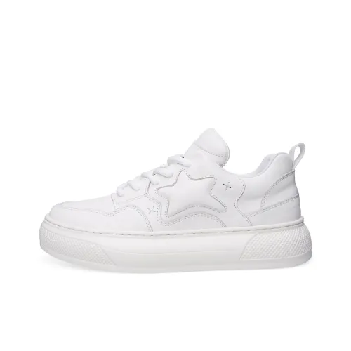 BOSSSUNWEN Casual Shoes Men Low-Top White