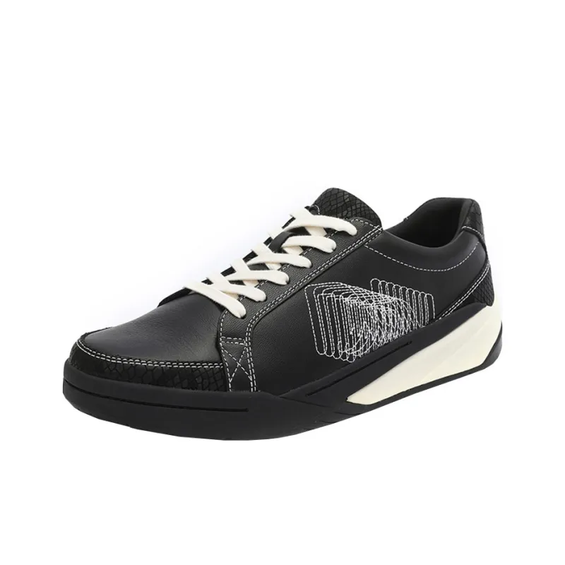 DAVID NAMAN Wear Resistant Low Top Casual Shoes Men's Black-2