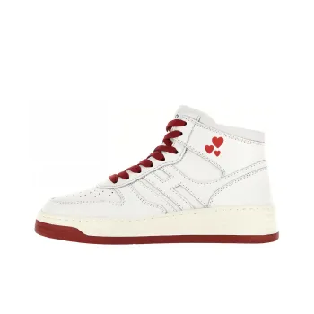 HOGAN H630 Stylish Skateboarding Shoes Women's White Red