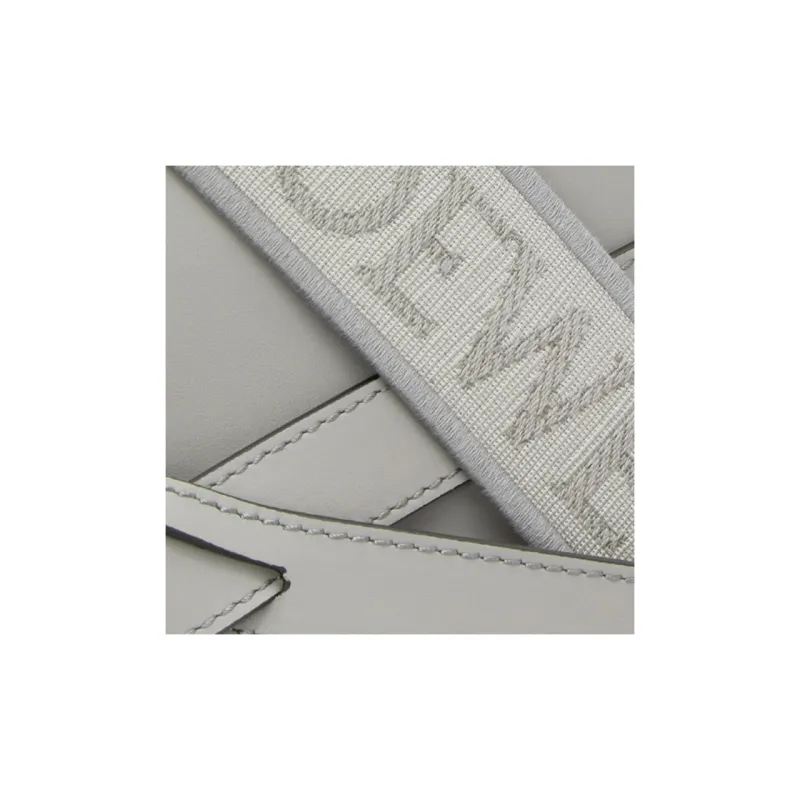 LOEWE Gate Cow Leather Crossbody Bag Shoulder Bag Unisex Gray-5