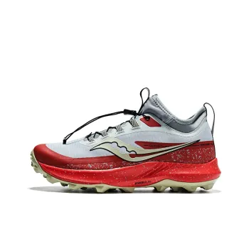Saucony PEREGRINE 13 ST Low Top Trail Running Running Shoes Men's Gray Red