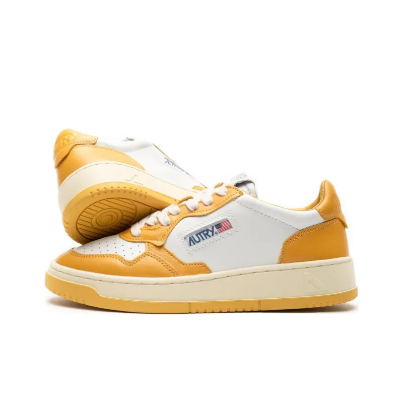 AUTRY Medalist Low Bicolor 'White Yellow' Women's-3