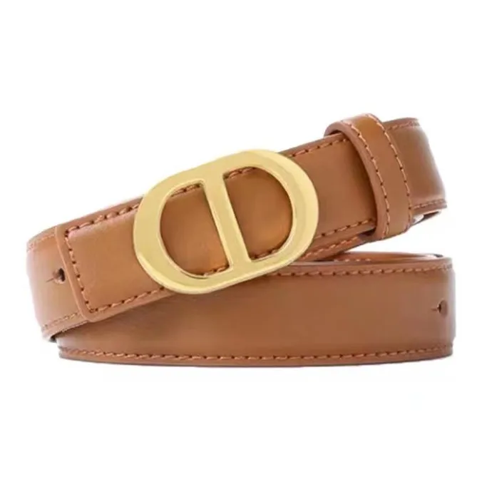 AUGTARLION Minimalist Style Comfortable Casual Jeans Leather Belts Women's Black/Brown Width 2.3cm-3