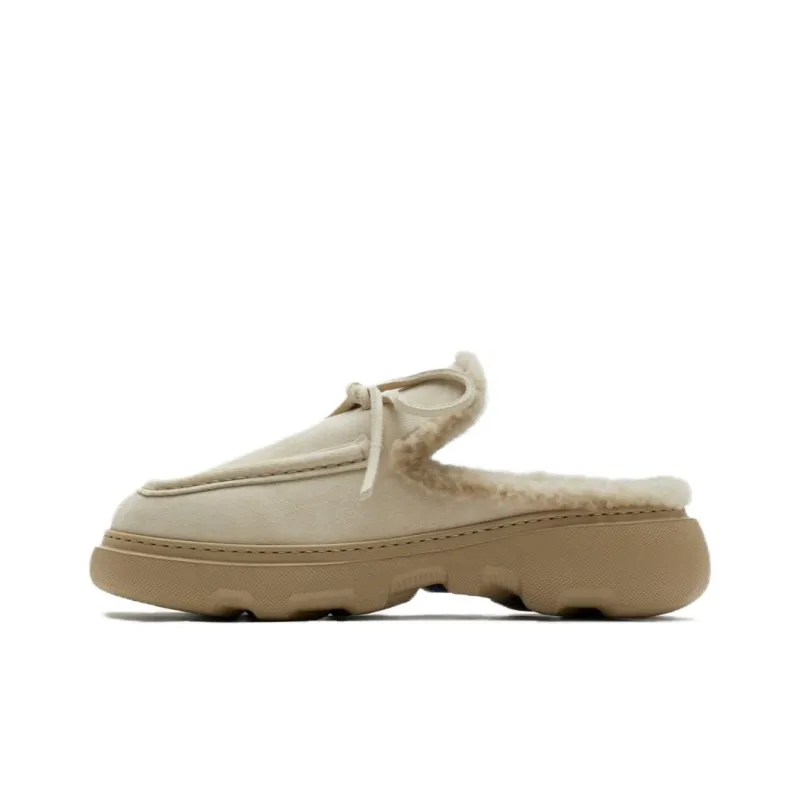 Burberry Logo-charm Suede Mules-0
