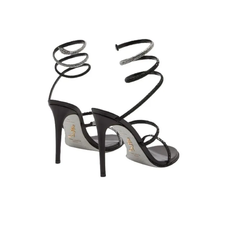 René Caovilla Cleo Satin Sandals-3