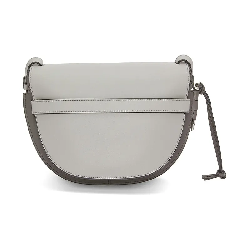 LOEWE Gate Cow Leather Crossbody Bag Shoulder Bag Unisex Gray-4