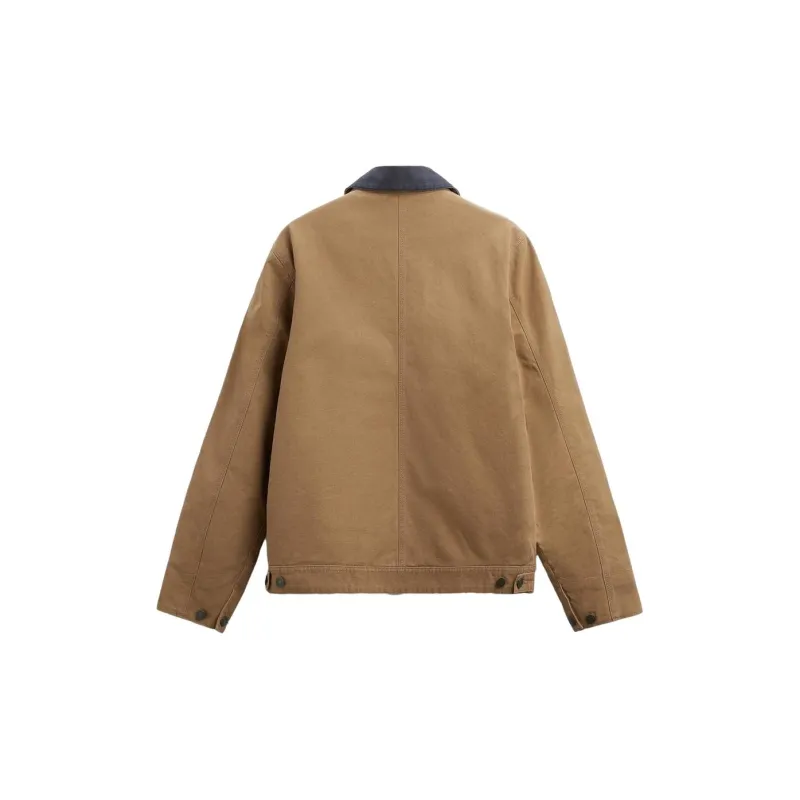 ZARA Puffer Jackets Men Khaki-1