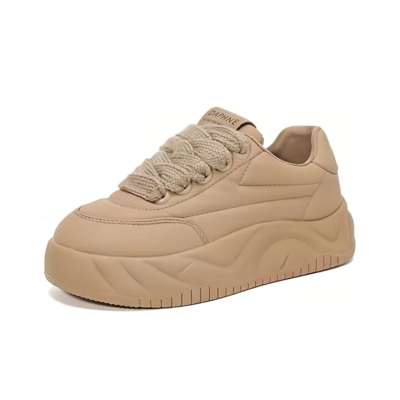 DAPHNE Slip Resistant Low Top Skateboard Shoes Women's Apricot-3
