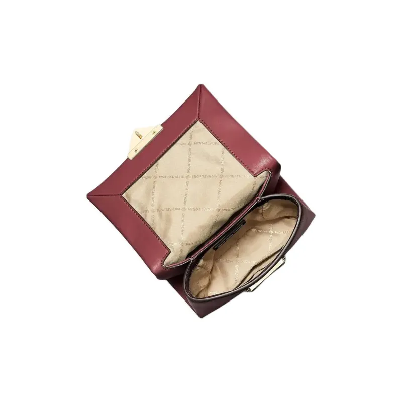 MICHAEL KORS Cece Calfskin Shoulder Bag, Crossbody Bag Trumpets Women's Burgundy-2