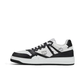MCM Visetos Low Top Skateboard Shoes Men's Black White