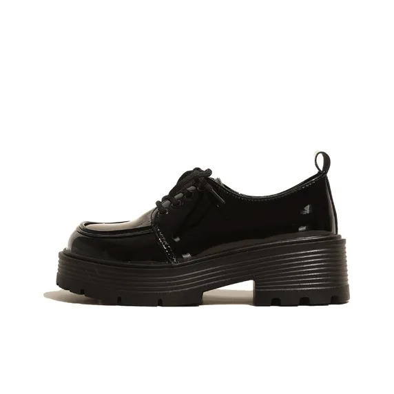SHUXI Loafers Women's Black-4