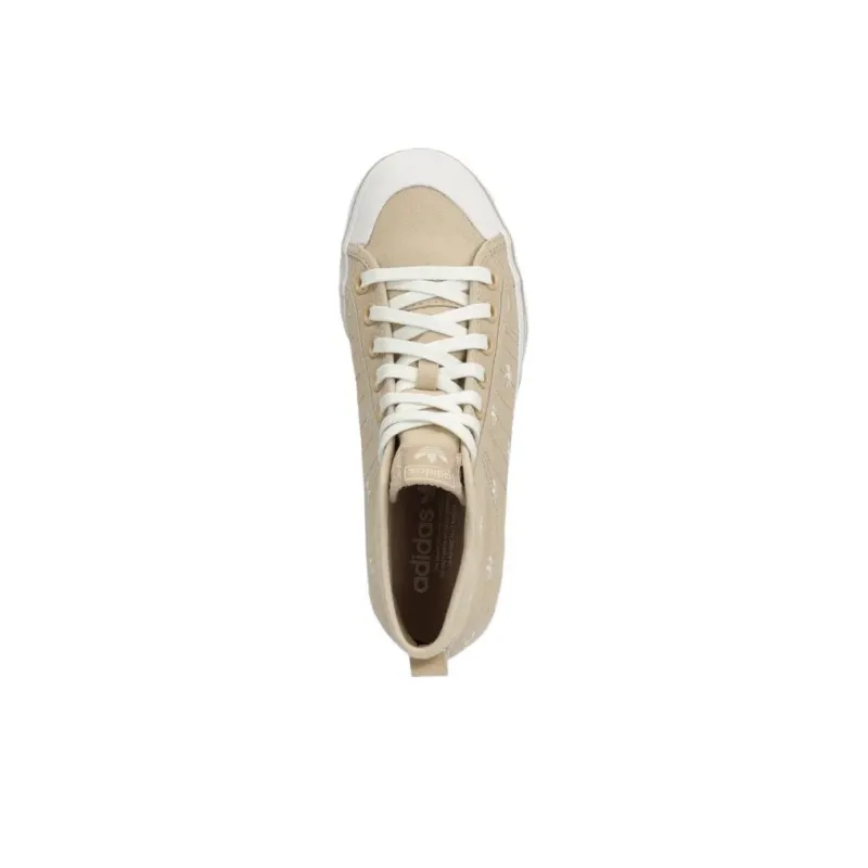 Nizza Women's Adidas Originals Platform Mid 'Beige Trefoil Monogram'-3
