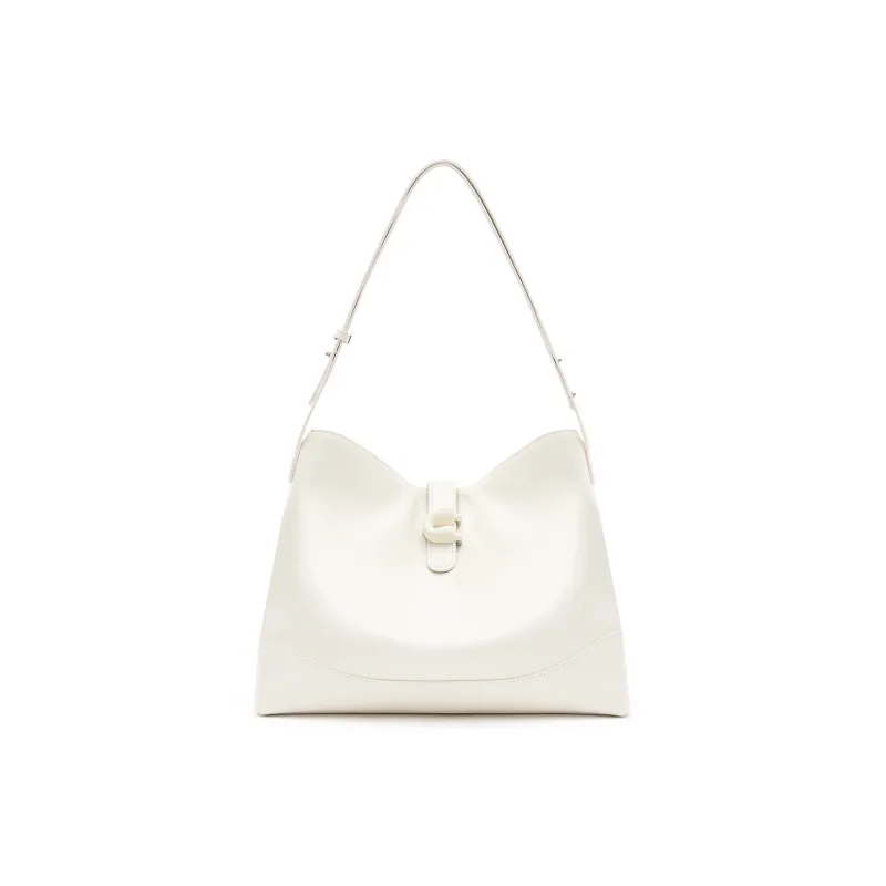 MUVA Microfiber Synthetic Leather Black And White Versatile Crossbody Bag Shoulder Bag Women's-2