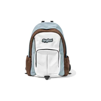 LIVEBOX EN DIRECT Nylon Travel Backpack Large Size Unisex Blue/Black/Gray Blue