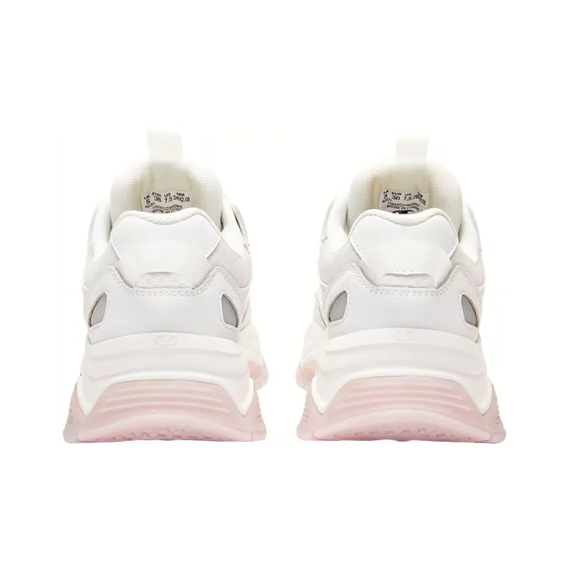 Champion Low Top Chunky Sneakers Women's White Light Purple-3