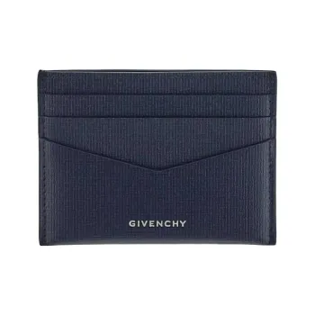 GIVENCHY 4G Calfskin Card Holder Men's Blue