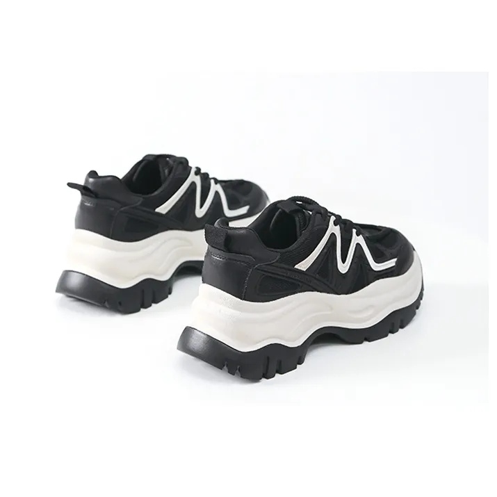 WOOS BOBO Cushioning, Breathable, Supportive, Lightweight, Height Increasing Low Top Chunky Sneakers Women's-7