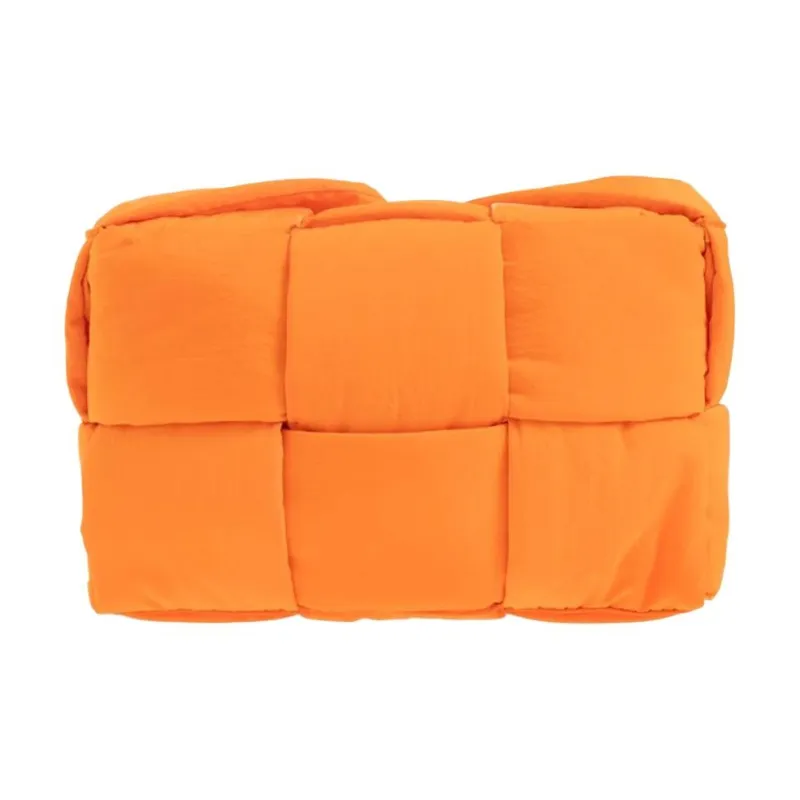 Bottega Veneta Padded Tech Cassette Fabric Shoulder Bag, Crossbody Bag Trumpets Men's Orange-2