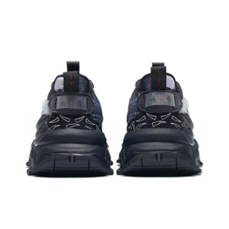 XTEP Shanhai Collection Anti Slip Wear Resistant Low Top Chunky Sneakers Men's Black Gray-3