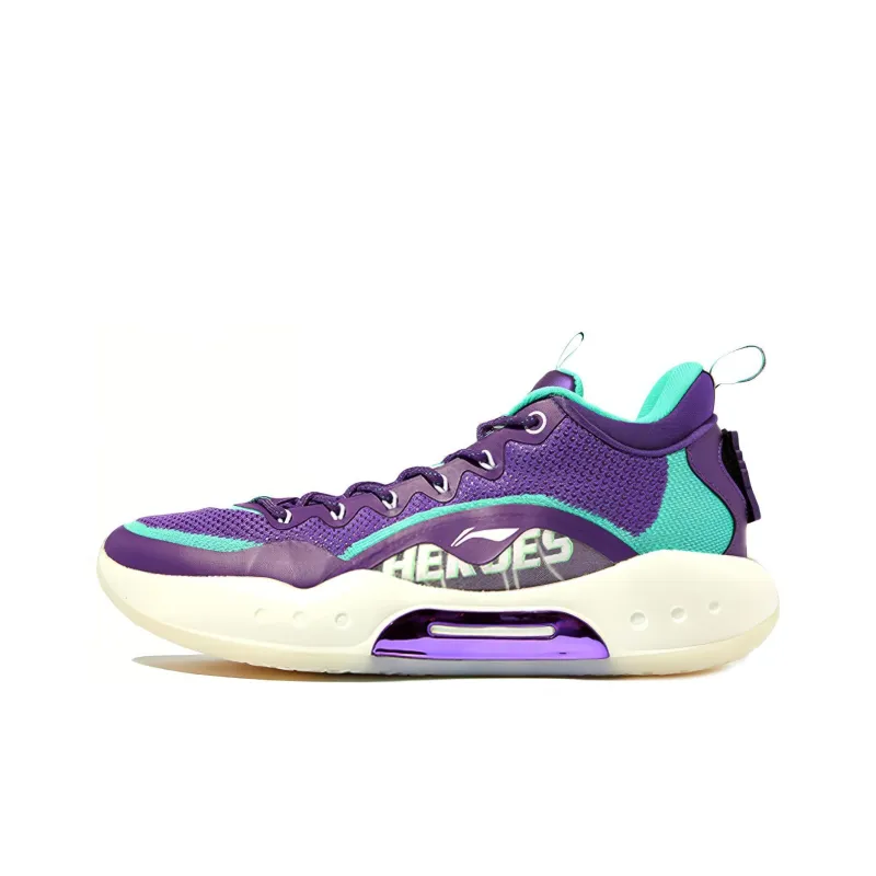 LiNing YuShuai 14 Low Top Basketball Shoes Men's Purple White-0