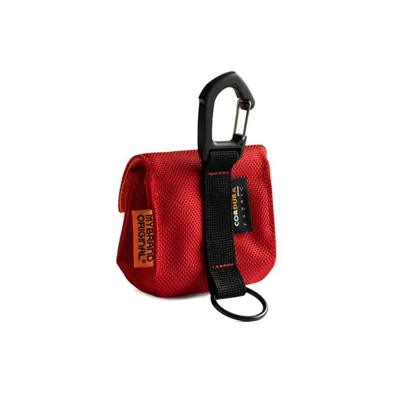 MYBRANDORIGINAL Nylon Lipstick Case Coin Purse Earphone Case Storage Bag Key Pouch Mini Unisex Red-2