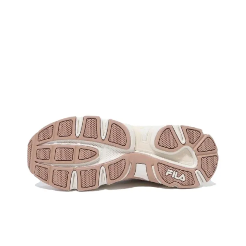 FILA Anti Slip Wear Resistant Low Top Running Shoes Women's White Pink-3