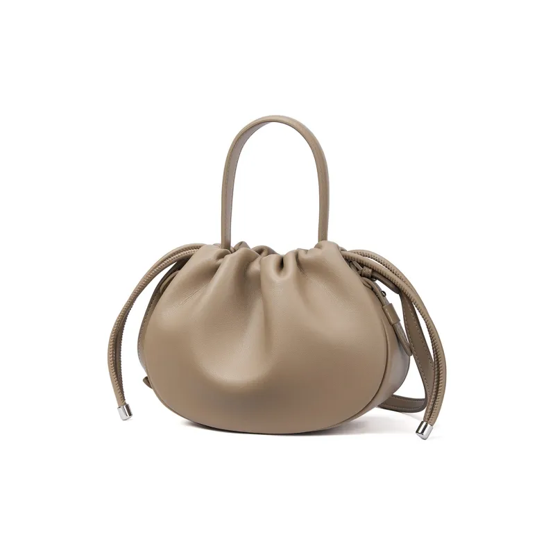 RED DRAGONFLY Cow Leather Pandora Bag, Shoulder Bag, Crossbody Bag, Handbag Regular Women's Milk Tea/Mocha-1