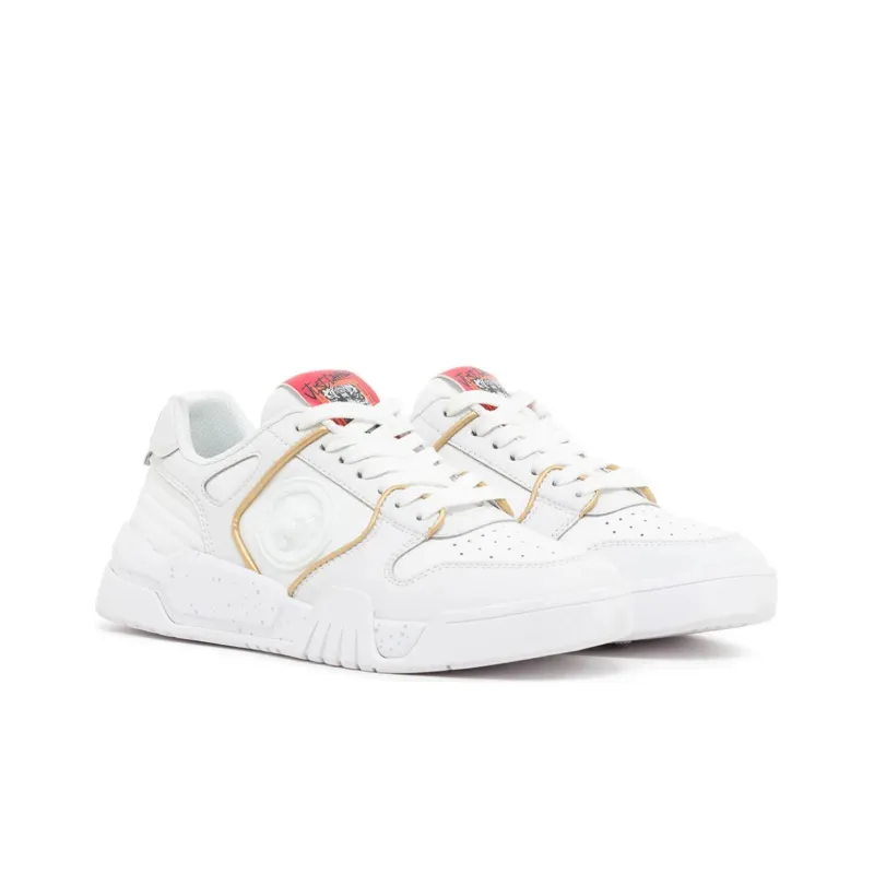 Just Cavalli Tiger Head-motif Leather Sneakers-4