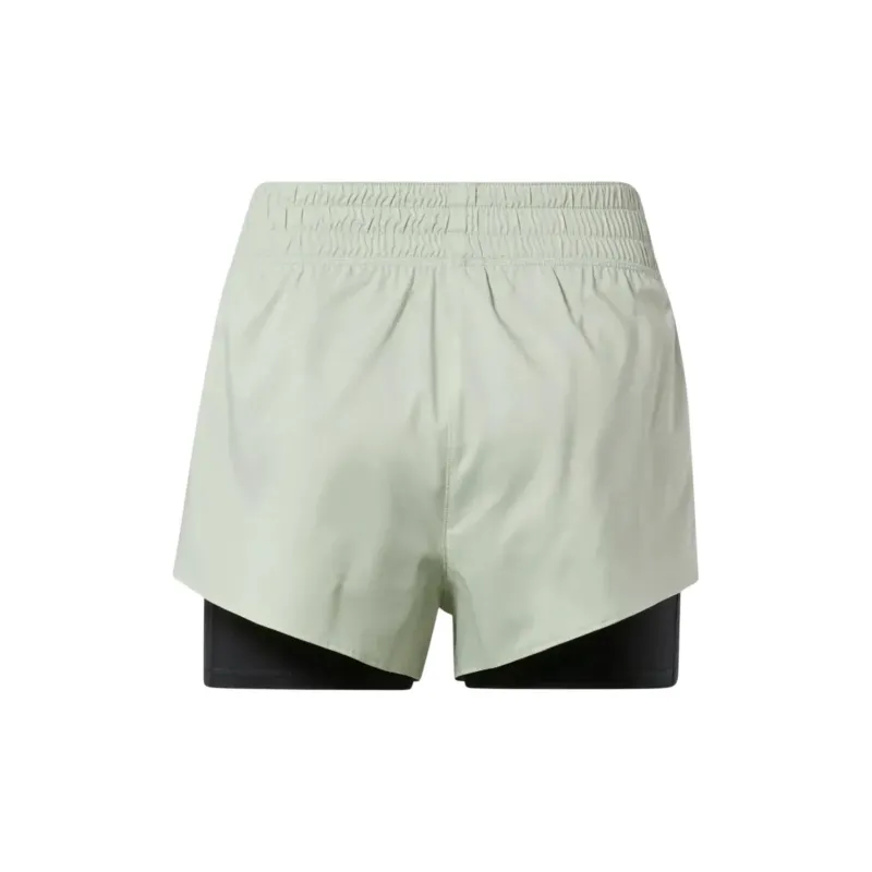 Reebok CYCLED Collection WOR Run 2 In 1 Short Sports Shorts Women's Green-1
