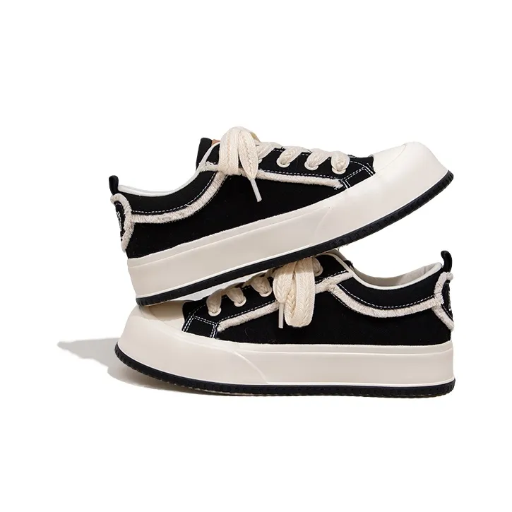 Feiyue Anti Slip Wear Resistant Low Top Canvas Shoes Women's Black-1