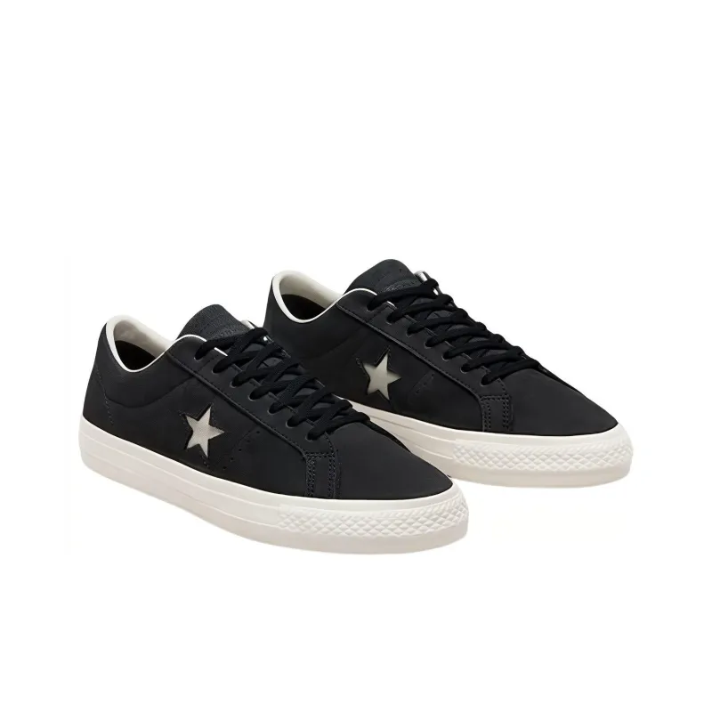 Converse One Star Anti Slip And Wear Resistant Lightweight Low Top Skateboard Shoes Unisex Black-2
