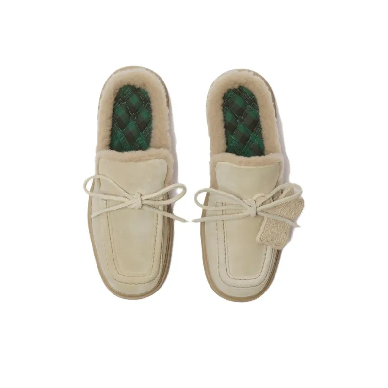 Burberry Logo-charm Suede Mules-1