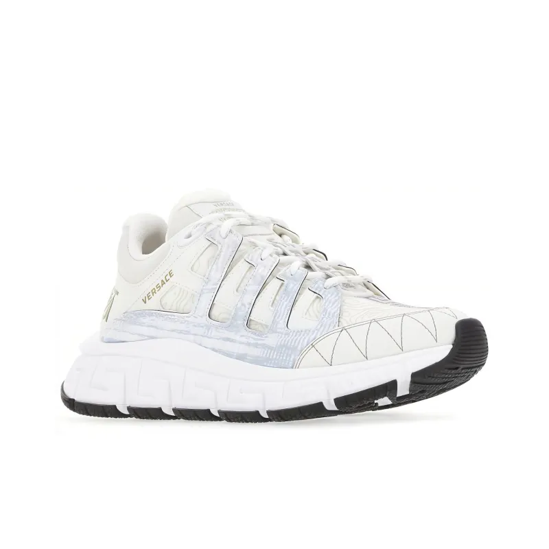 VERSACE Trigreca Glitter Sneaker White Gold Women's-2