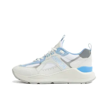 Burberry Slip Resistant Low Top Casual Shoes Men's White Blue