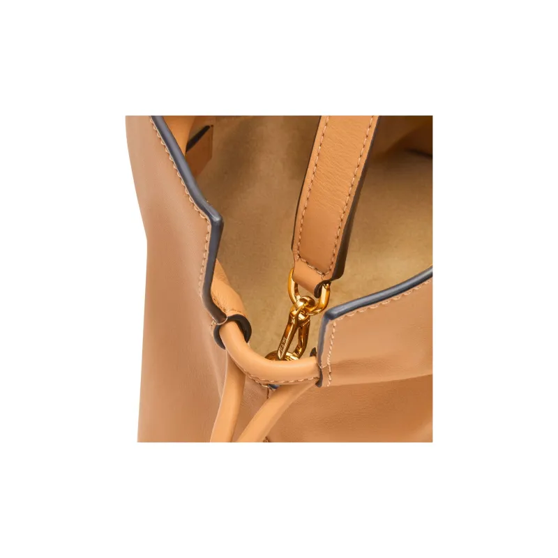LOEWE Flamenco Napa Calf Leather Clutch Shoulder Bag Women's Desert-6