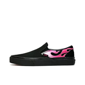 Vans Slip On Flame Neon Pink Black
