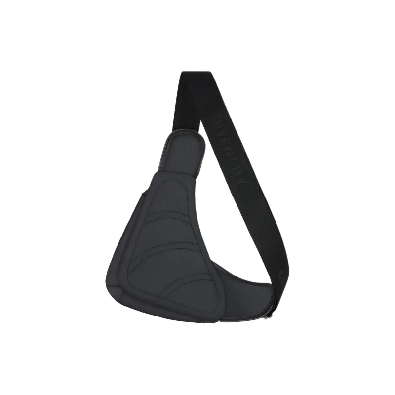 GIVENCHY G Zip Fabric Triangle Bag, One Shoulder Crossbody, Fanny Pack Trumpets Men's Black-2