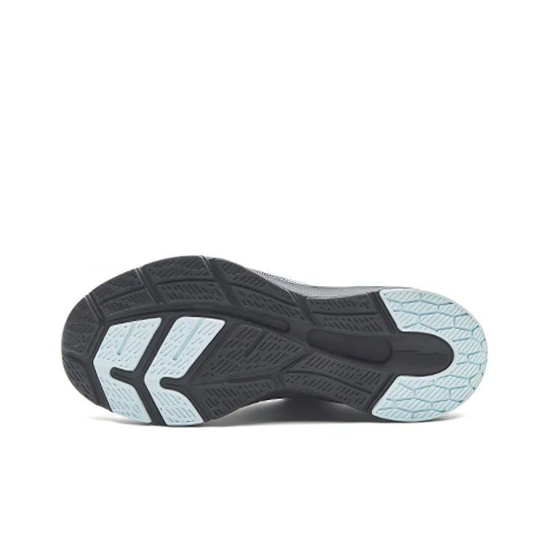 Erke Cushioning Anti Slip Wear Resistant Breathability Low Top Casual Running Shoes Women's Black Blue-4