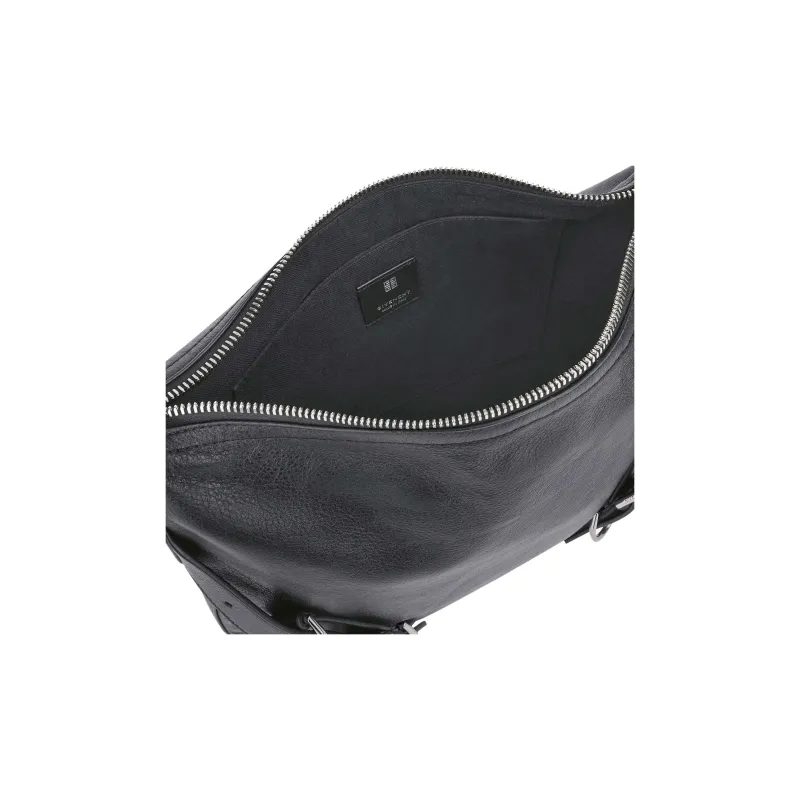 Givenchy Voyou Shiny Grained Cow Leather Shoulder Bag Crossbody Bag Men's Dark Gray-3