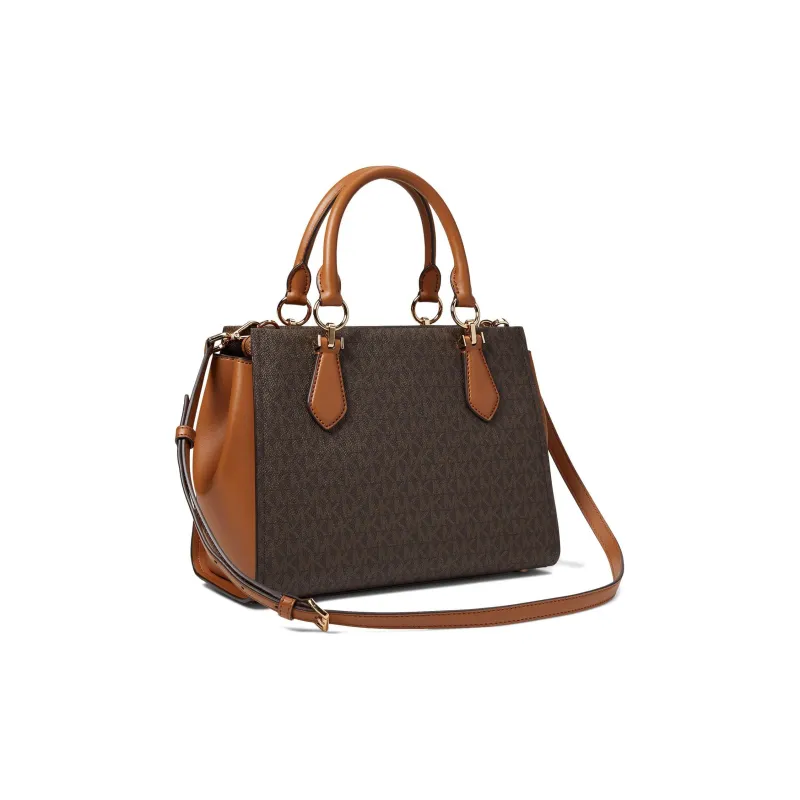 MICHAEL KORS MARILYN Leather Handbag Shoulder Bag Crossbody Bag Women's Brown-3