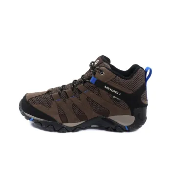 MERRELL Alverstone MID GTX Anti-Slip Wear-Resistant Mid-Top Outdoor Shoes Men's Dark Brown