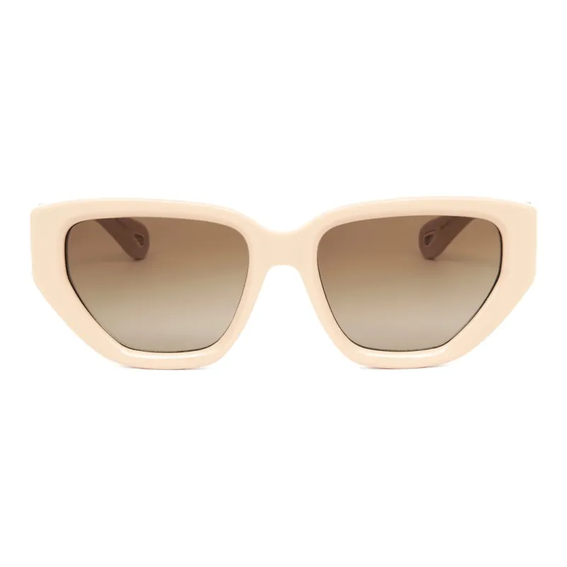 Chloe Acetate Bio Based Nylon Cat Eye Sunglasses Women's Rose Ivory-1