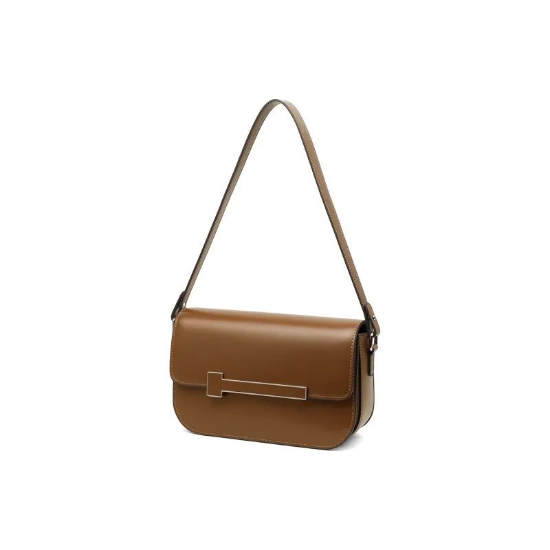 Teenmix Cow Leather Tofu Bag Small Square Bag Underarm Crossbody Bag, Shoulder Bag Regular Women's Brown/Black/Red-15