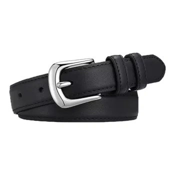 AUGTARLION Minimalist Style Dress Jeans Leather Belts Women's Black/Brown Width  2.4cm