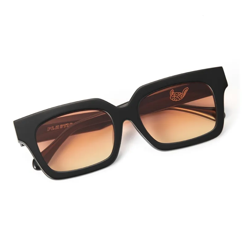 PLASTIC BRAIN Plate Frame Square Sunglasses Unisex-3