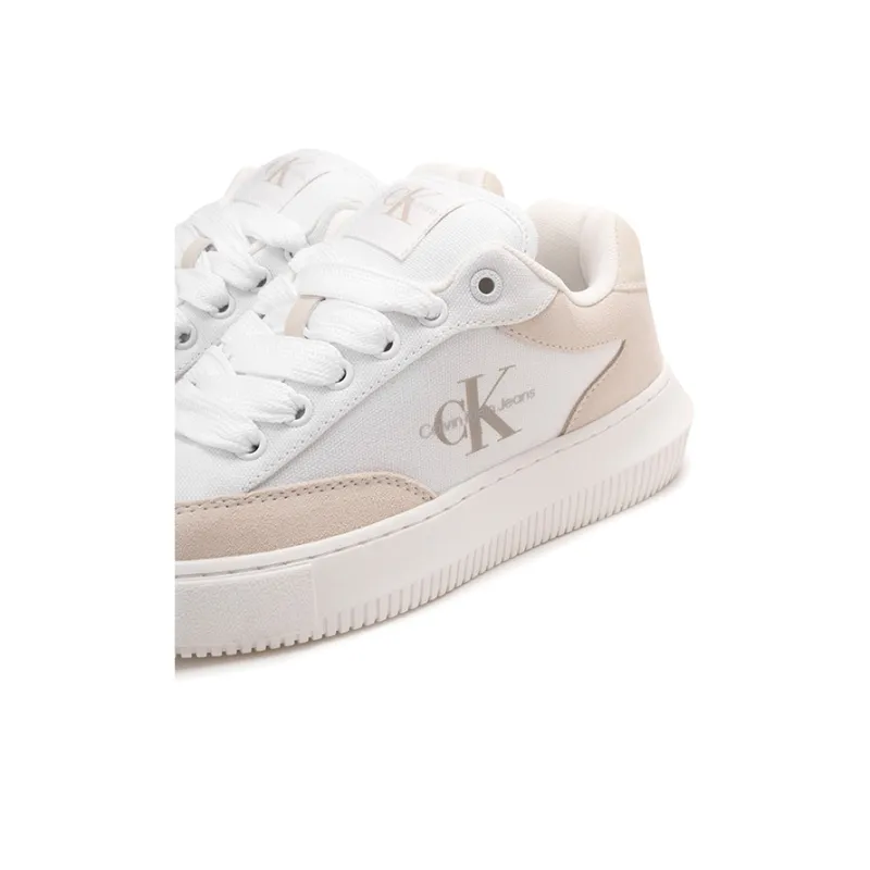 CALVIN KLEIN Low Top Skateboard Shoes Women's White Pink-5
