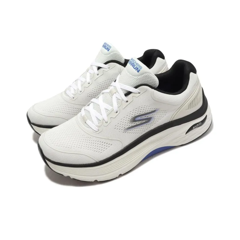 Skechers Max Cushioning Arch Fit 'White Black Blue'-2