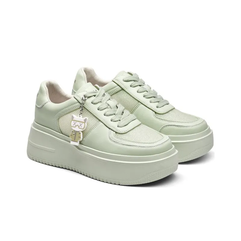 Kiss Kitty Stylish Skateboarding Shoes Women's Green-3