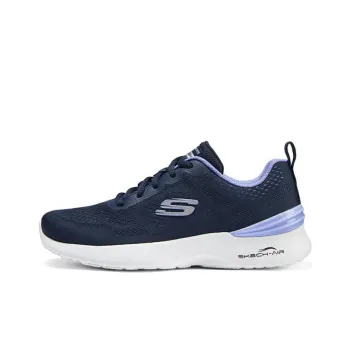 Skechers Cushioning Breathable Lightweight Low Top Casual Running Shoes Women's Blue Purple